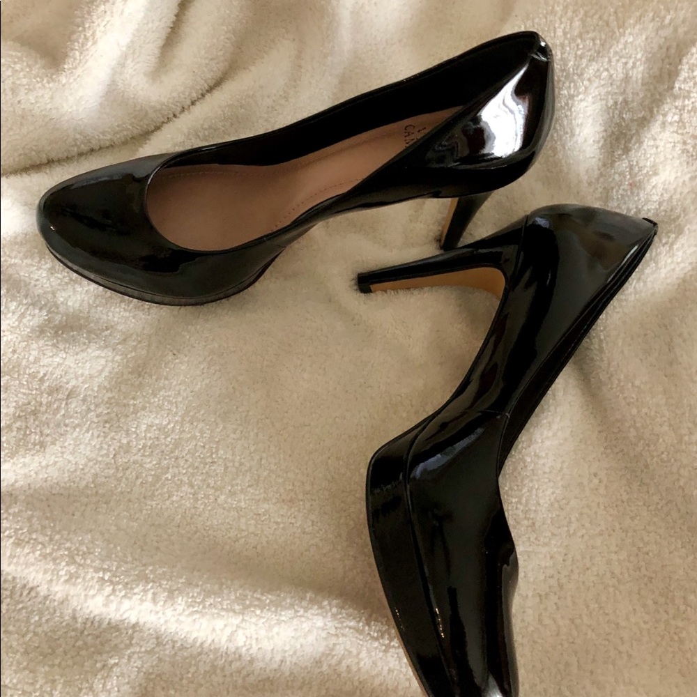 Black Patent Vince Camuto Heels.  Size 7 1/2